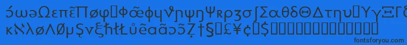 フォントHeytta – 黒い文字の青い背景