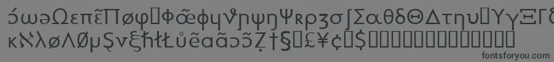 フォントHeytta – 黒い文字の灰色の背景