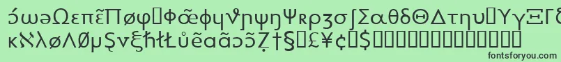 Heytta-Schriftart – Schwarze Schriften auf grünem Hintergrund
