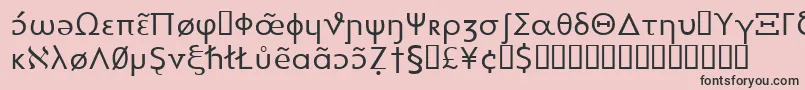 Heytta-fontti – mustat fontit vaaleanpunaisella taustalla