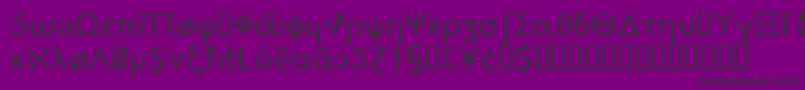 Heytta-Schriftart – Schwarze Schriften auf violettem Hintergrund
