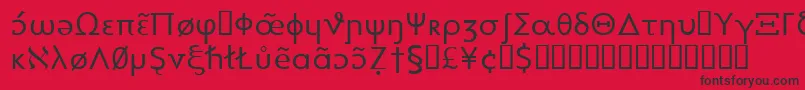 フォントHeytta – 赤い背景に黒い文字