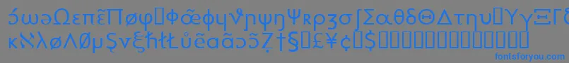 Шрифт Heytta – синие шрифты на сером фоне