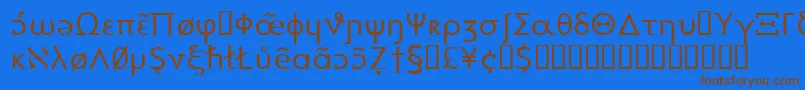 Шрифт Heytta – коричневые шрифты на синем фоне