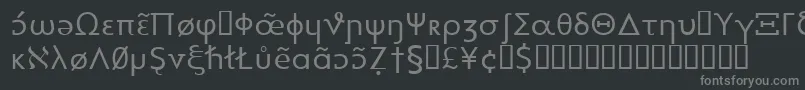 フォントHeytta – 黒い背景に灰色の文字