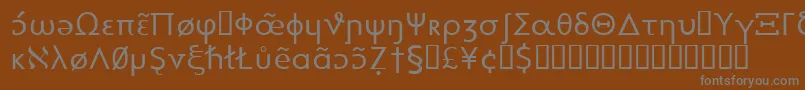 フォントHeytta – 茶色の背景に灰色の文字