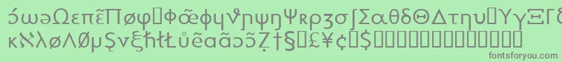 Heytta-Schriftart – Graue Schriften auf grünem Hintergrund