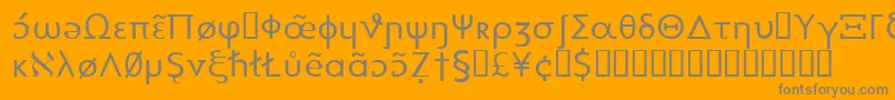 フォントHeytta – オレンジの背景に灰色の文字