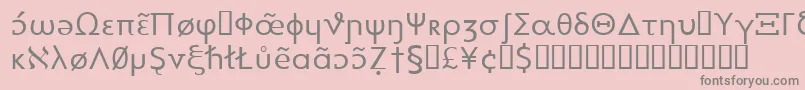 フォントHeytta – ピンクの背景に灰色の文字