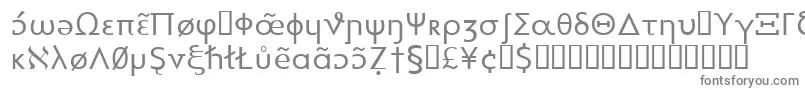 フォントHeytta – 白い背景に灰色の文字