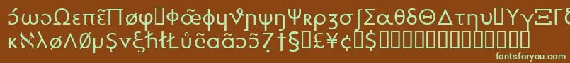 Шрифт Heytta – зелёные шрифты на коричневом фоне