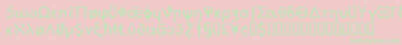 Heytta-fontti – vihreät fontit vaaleanpunaisella taustalla