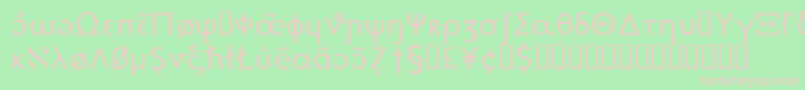 Fonte Heytta – fontes rosa em um fundo verde