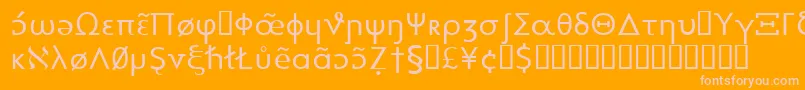 Шрифт Heytta – розовые шрифты на оранжевом фоне
