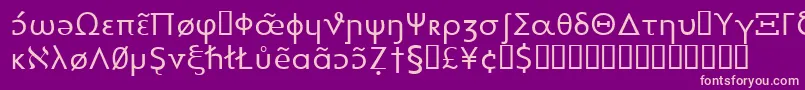 Heytta Font – Pink Fonts on Purple Background