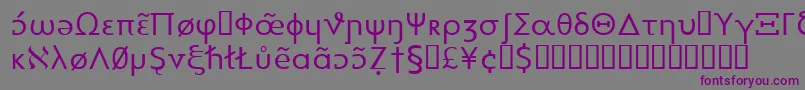Шрифт Heytta – фиолетовые шрифты на сером фоне