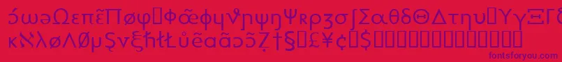 Heytta Font – Purple Fonts on Red Background