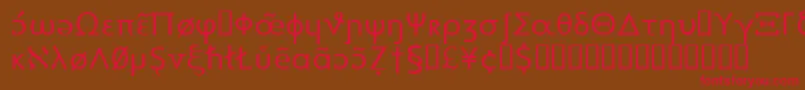 Heytta-fontti – punaiset fontit ruskealla taustalla