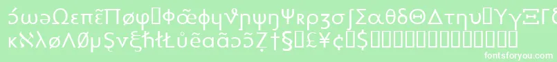 Heytta-Schriftart – Weiße Schriften auf grünem Hintergrund