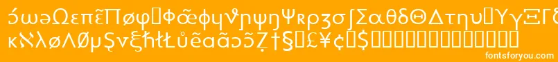 Heytta Font – White Fonts on Orange Background