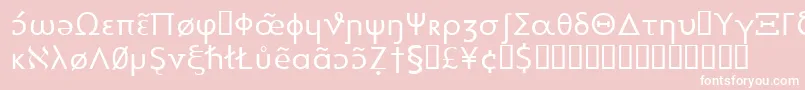 Heytta-fontti – valkoiset fontit vaaleanpunaisella taustalla
