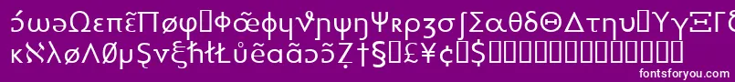 Heytta-fontti – valkoiset fontit violetilla taustalla