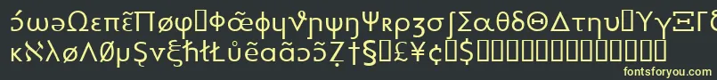 Heytta-fontti – keltaiset fontit mustalla taustalla