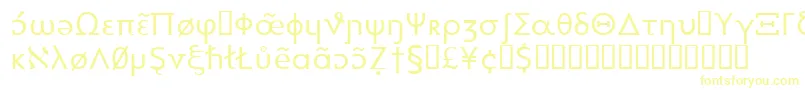Шрифт Heytta – жёлтые шрифты на белом фоне
