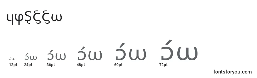 Heytta Font Sizes