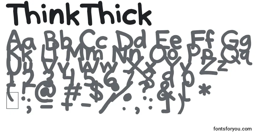 ThinkThick Font – alphabet, numbers, special characters