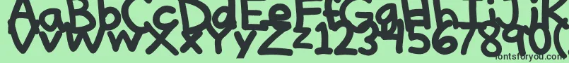 ThinkThick Font – Black Fonts on Green Background
