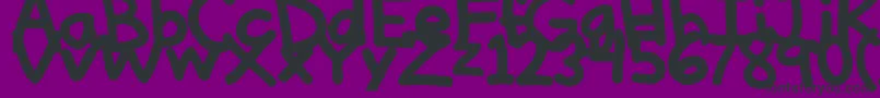 ThinkThick-fontti – mustat fontit violetilla taustalla