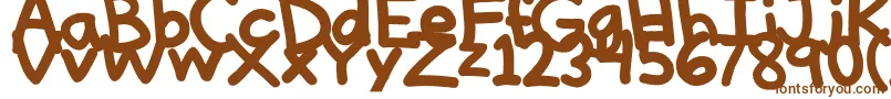 Шрифт ThinkThick – коричневые шрифты на белом фоне