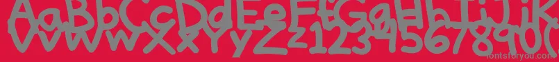 Fonte ThinkThick – fontes cinzas em um fundo vermelho