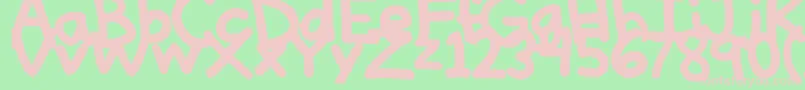 ThinkThick Font – Pink Fonts on Green Background
