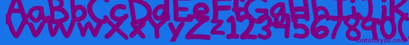 More about ThinkThick Font ThinkThick Font – Purple Fonts on Blue Background