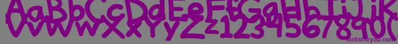 フォントThinkThick – 紫色のフォント、灰色の背景