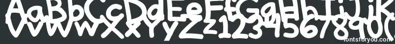 ThinkThick-fontti – valkoiset fontit mustalla taustalla