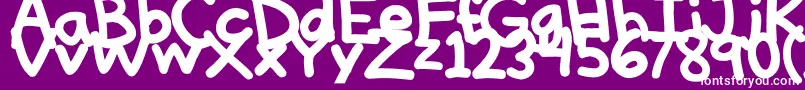 フォントThinkThick – 紫の背景に白い文字