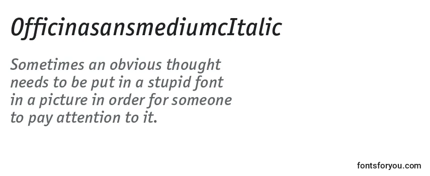 OfficinasansmediumcItalic Font