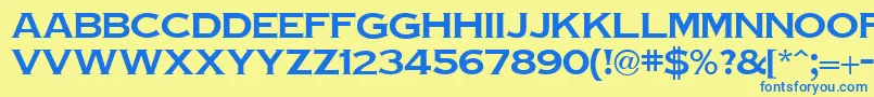 TinplateRegular Font – Blue Fonts on Yellow Background