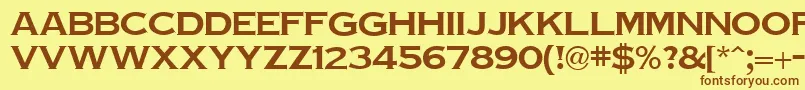 TinplateRegular Font – Brown Fonts on Yellow Background