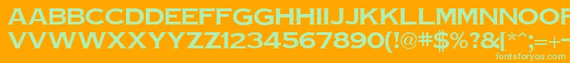 TinplateRegular Font – Green Fonts on Orange Background