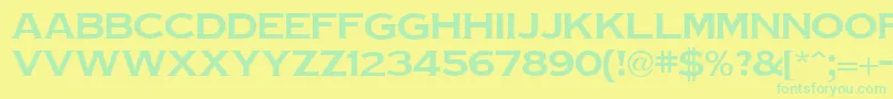 TinplateRegular Font – Green Fonts on Yellow Background