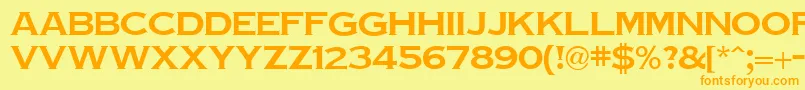 TinplateRegular Font – Orange Fonts on Yellow Background