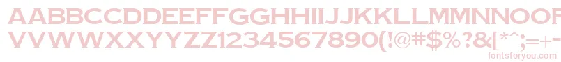 Fonte TinplateRegular – fontes rosa em um fundo branco