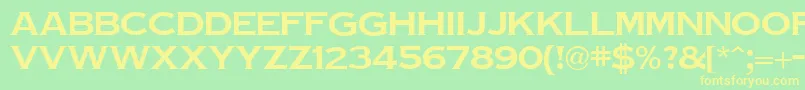 Шрифт TinplateRegular – жёлтые шрифты на зелёном фоне