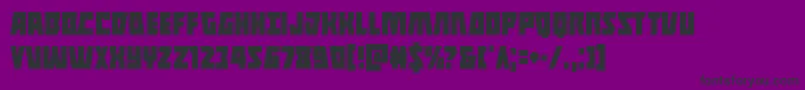 Шрифт Halfshellherocond – чёрные шрифты на фиолетовом фоне