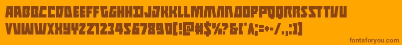 Halfshellherocond Font – Brown Fonts on Orange Background