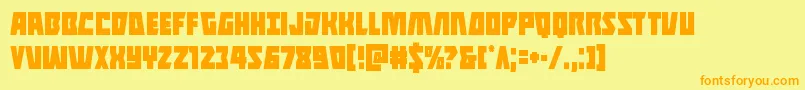 Halfshellherocond Font – Orange Fonts on Yellow Background